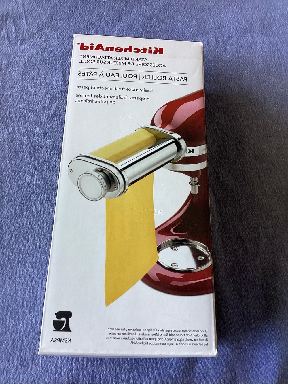 KitchenAid Red and Yellow Pasta Roller Attachment